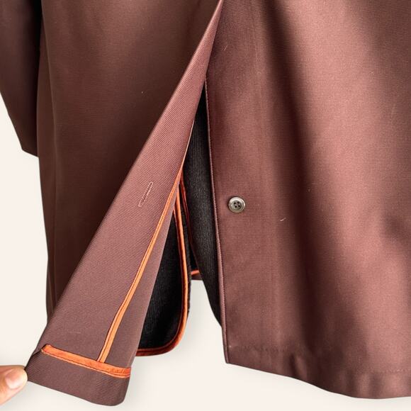 VTG Sears Brown Faux Fur Collar Trench Coat – Size 42L - Picture 5 of 7